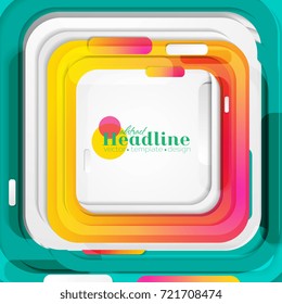 Multicolored abstract geometric squares design. Vector corporate tech background