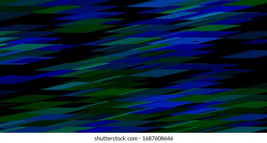 Multicolored abstract glitch background. Chaotic colorful stripes. Vector dynamic texture. Geometric modern template. Motion effect. 