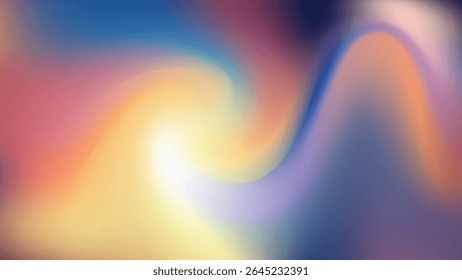 Multicolored Abstract Gradient Background with Smooth Swirls and Blends of Pink, Orange, Blue, and Purple