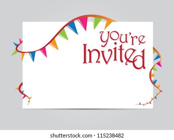 Multicolored Abstract Invitation