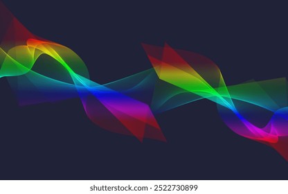 Multicolored Abstract  light waves background