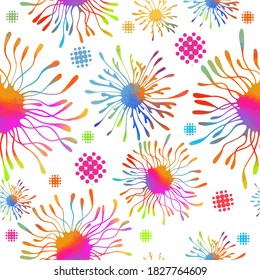 Multicolored abstract seamless pattern. Vector illustration