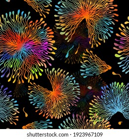 Multicolored abstract seamless pattern. Vector illustration