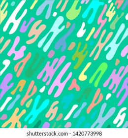 Multi-colored abstract shape fluid background.
