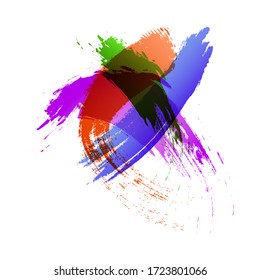 Multicolored abstract splashes. Vector illustration.