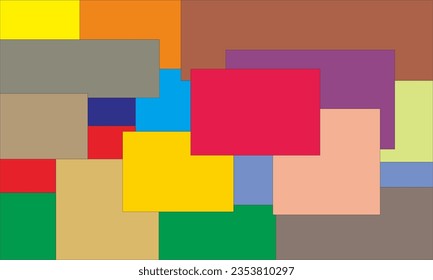 Multi-colored abstract square background in one frame