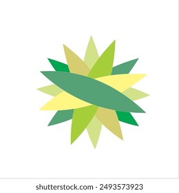 multicolored abstract star polygon pattern for logo