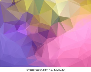 Multicolored abstract triangle low poly , polygonal geometric background or business template vector