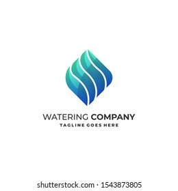 Multicolored Abstract water Cube Design Vector Template. Element Made of four cubes mutually connected versions included - company visual identity.
