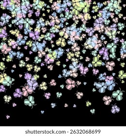 Multicolored abstraction butterfly flying apart in pieces Conceptual illustration of beauty and style.