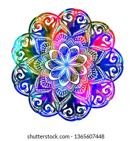 Multicolored abstraction mandala. Vector