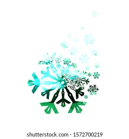 A multi-colored abstraction of a snowflake. Vector illustration
