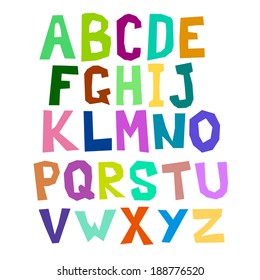 Multicolored alphabet curve