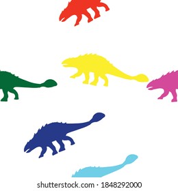 
Multicolored anchylosaurus...s Patterns fo Dinosar .colorful