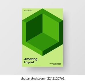 Multicolored annual report A4 vector design illustration. Simple mosaic pattern brochure layout.