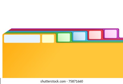 multicolored archive bookmarks of card index