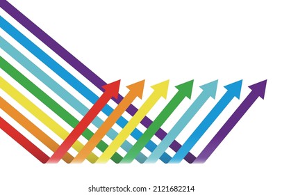 multi-colored arrow symbols vector illustration