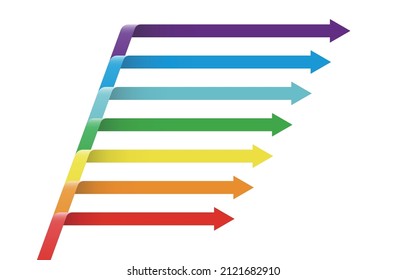 multi-colored arrow symbols vector illustration