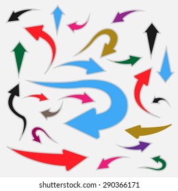 Multi-colored arrows