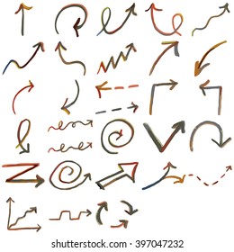 Multicolored arrows