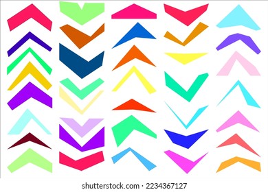 flechas multicolores sobre un fondo blanco