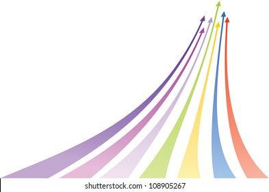 Multicolored arrows. Vector illustration