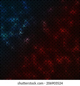 Multicolored background consisting of abstract elements forming a braided pattern. Vector illustration. 