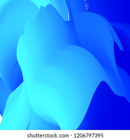 Multicolored background consisting of a strange fluid objects. Colorful geometric wallpaper. Complex extraterrestrial structure.