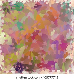 Multicolored  background. It consists of the figures, similar to the flowers and leaves of summer