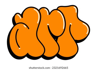 fondo multicolor, letras de graffiti, inscripciones de colores vivos al estilo del arte callejero del graffiti