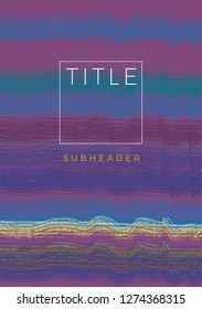 Multicolored background with the lines and title in the square line shape