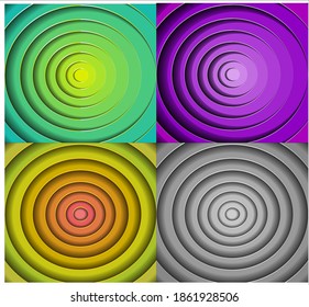 multicolored background options with circles