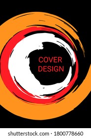 Multicolored background. Paint strokes. A4 background with multi-colored strokes. Design template for the design of banners, posters, booklets, reports, magazines. EPS 10