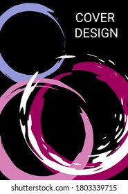 Multicolored background. Paint strokes. A4 background with multi-colored strokes. Design template for the design of banners, posters, booklets, reports, magazines. EPS 10