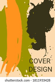 Fondo multicolor. Pintar golpes. Fondo A4 con trazos multicolores. Plantilla de diseño para el diseño de carteles, carteles, folletos, informes, revistas. EPS 10