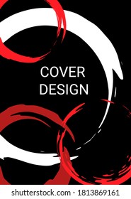 Multicolored background. Paint strokes. A4 background with multi-colored strokes. Design template for the design of banners, posters, booklets, reports, magazines. EPS 10