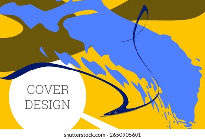 Fondo multicolor. Pintura de trazos y Elementos geométricos. Cuaderno o diseño de la cubierta del cuaderno. Fondo de Vector creativo inusual.