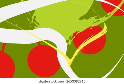 Multicolored background. Paint strokes and geometric elements. Notebook or notepad cover design. Unusual creative background.