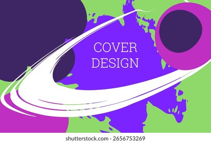 Fondo multicolor. Pintura de trazos y Elementos geométricos. Cuaderno o diseño de la cubierta del cuaderno. Fondo creativo inusual.