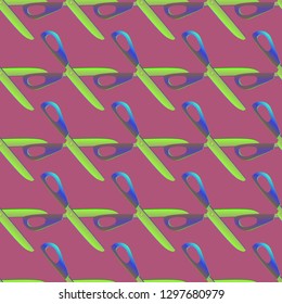 Multicolored background pattern scissors beautiful seamless.