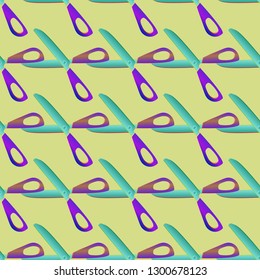Multicolored background pattern scissors beautiful seamless.