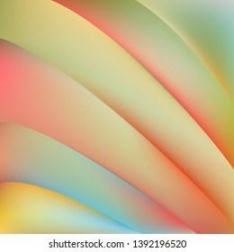 Multicolored background. Rainbow. Abstract shape. Curves. Gradient.