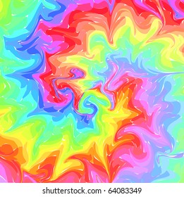 Multicolored background similar to a rainbow in the form of a spiral