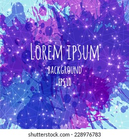 multicolored background with splashes sparkles with space lights patterns.  EPS 10