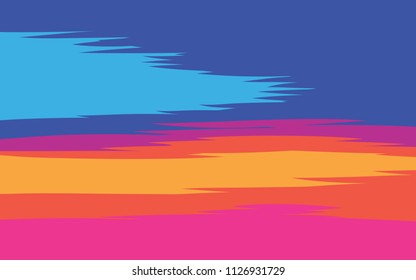 Multicolored background sunset in Bali. Vector background