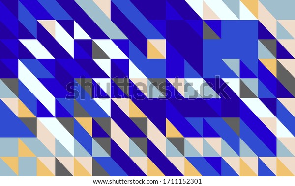 multi-colored square and rectangles triangular wall mural