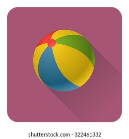 Multi-colored ball on the violet background