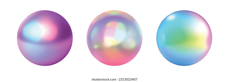 Multicolored balloons isolated on white background, 3D imitation, vector design