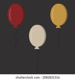 multicolored balloons on a black background