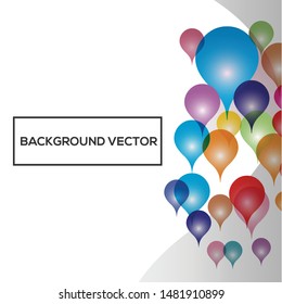 Multicolored balloons on a colored background.